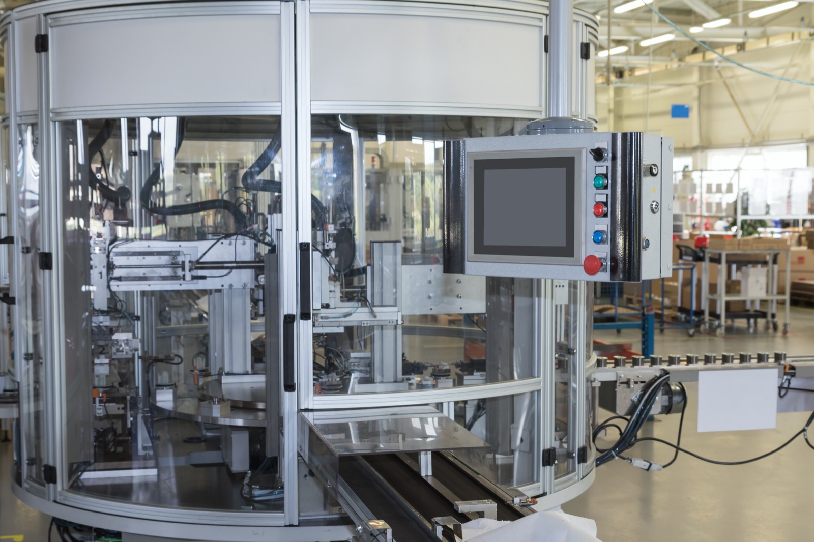 Automated production test station with operator panel